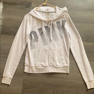 white pink hoodie